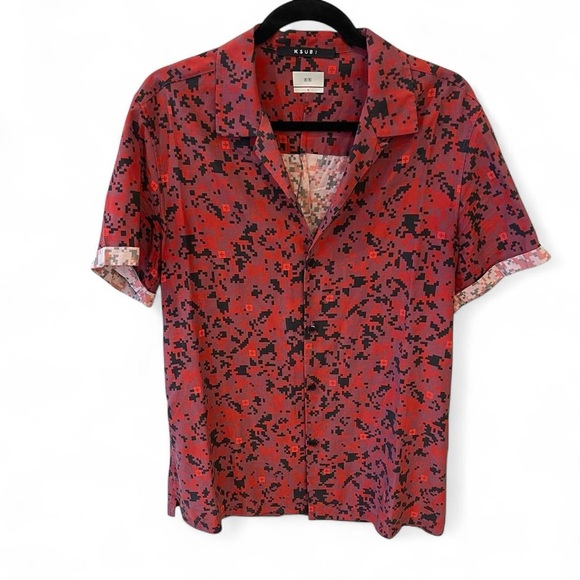 Kusbi Digi Resort Button Down Fitted Shirt - Picture 1 of 5